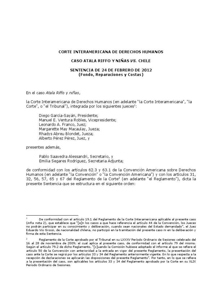 Corte Interamericana de Derechos Humanos | PDF | Convenio europeo de ...
