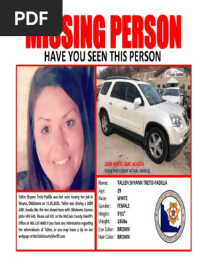 Tallen Padilla missing person poster