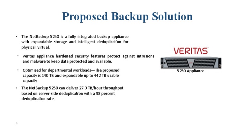 NetBackup 5250 Backup Appliance Overview | PDF | Computers | Technology ...