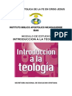 Introduccion A La Teologia