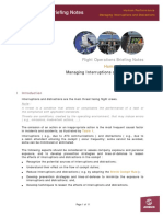 Flight Operations Briefing Notes: Managing Interruptions and Distractions