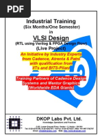 Industrial Training in VLSI Design - 2011