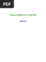 Branson 2000d Error Code 300: Direct Link #1