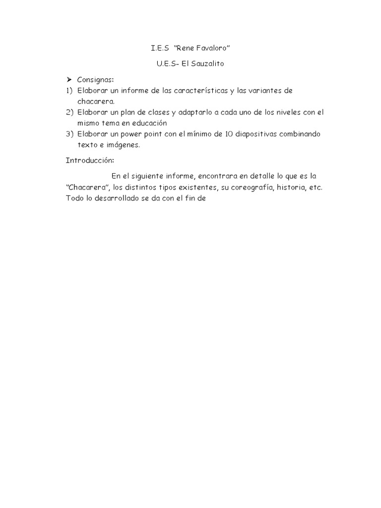 Características y variantes de la Chacarera | PDF | Las artes escénicas ...