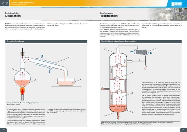 Rectification Process in Distillation | PDF | Distillation | Phase (Matter)