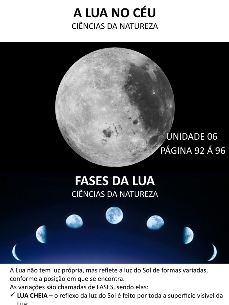 A LUA NO CÉU - Aula de Ciências 2º Ano | PDF