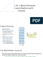 Section 10 A - S Block Elements