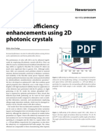 Solar-Cell Efficiency Enhancements Using 2D Photonic Crystals