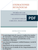 Aproximaciones psicológicas organizaciones