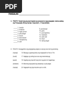 Simuno at Panaguri Worksheet | PDF