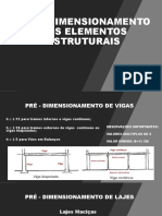 PRÉ – DIMENSIONAMENTO DOS ELEMENTOS ESTRUTURAIS