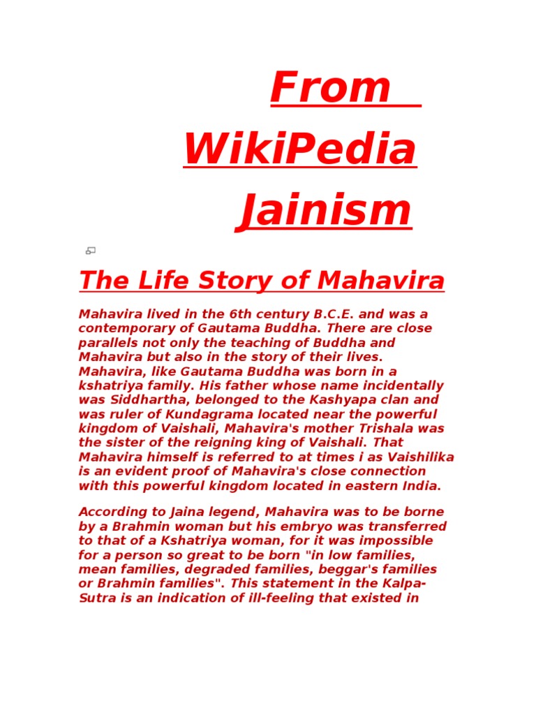 Mahavira: Life and Teachings Overview | PDF | Moksha | Karma