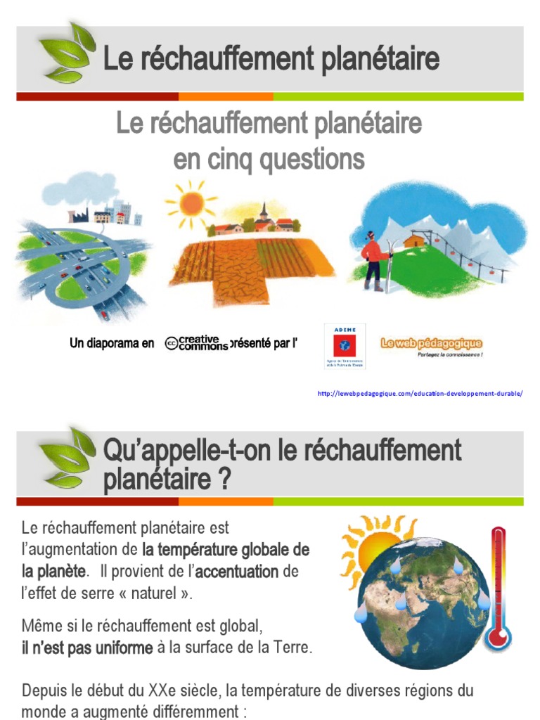 Effet de serre et réchauffement climatique | PDF | Changement ...