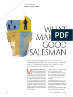 What Makes A Good Salesman: by David Mayer and Herbert M. Greenberg