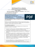 Guía de Actividades y Rúbrica de Evaluación - Unidad 1 - Fase 1 - Actividad de Reconocimiento Teoría de Conflictos de Johan Galtung