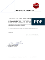 Certificado de Trabajo