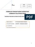 F.01 {Formulir Pendaftaran Akreditasi LPK} Revisi 01_SURABAYA