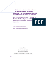 Analisis Del Movimiento Zero Waste Como Metodo para El Desarrollo Sostenible y Su Posible Aplicacion en El Sector Hotelero en La Isla de Tenerife.