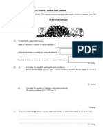 Quiz 2 Chapter 3 The Mole Concept, Chemical Formulae and Equations