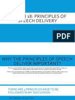 Lesson 18: Principles of Speech Delivery