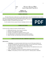 LESSON 4.10 Colostomy Care Lesson Overview: Lesson Contents and Self-Assesment Questions Definition