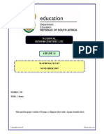 Mathematics P1 November 2007 QP