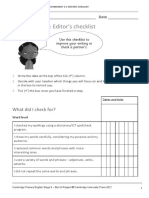 Worksheet 5.4: Editor's Checklist: Name Date