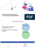 Collection, preparation, transport and storage of clinical specimens