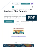 69 Sample Screen Printing Business Plan Sample