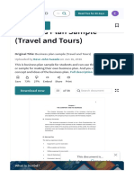 Business Plan Sample (Travel and Tours) : Download Now