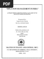 Download Management of Inflation in India by Mohit Singh Panwar SN54193363 doc pdf