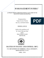Management of Inflation in India