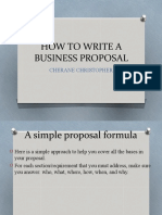 How To Write A Business Proposal