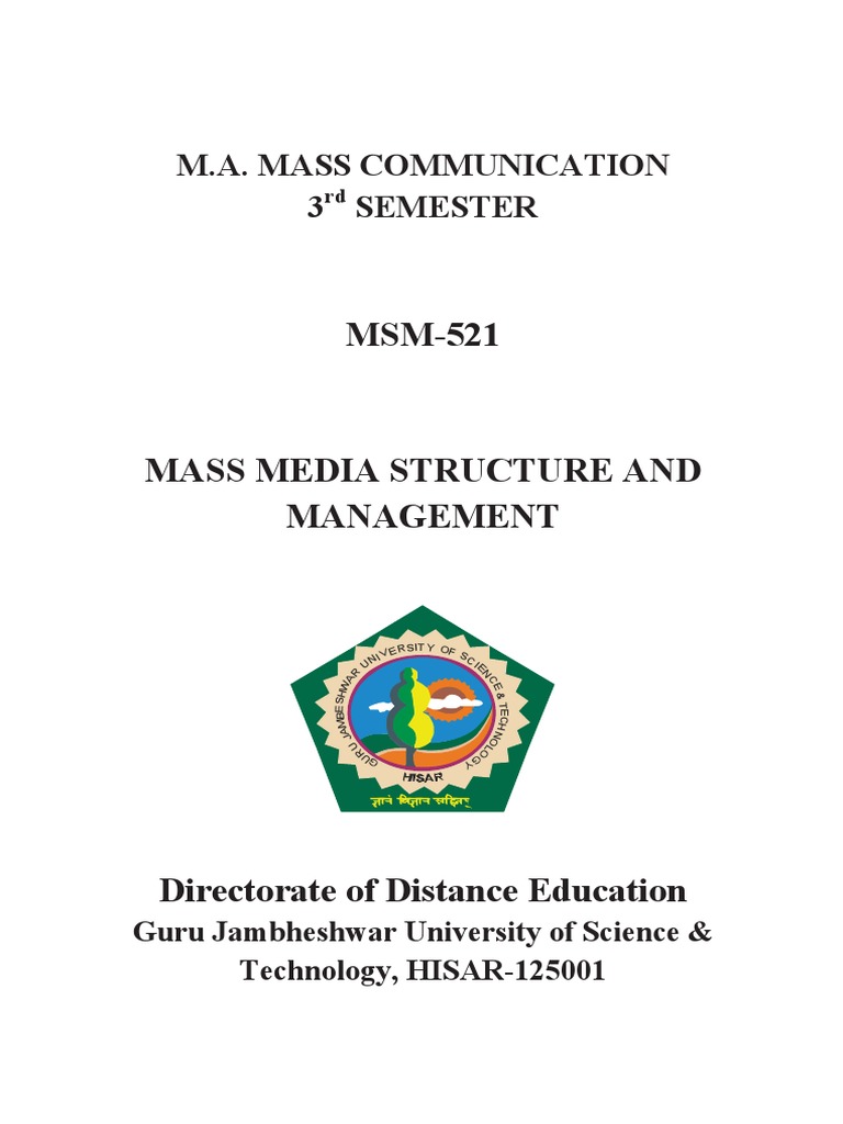 Organizational Structure of Print Media An Insight into Newspaper and