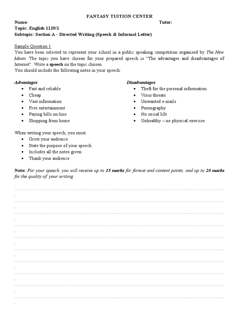 Spm 2017 english paper 1 continuous writing image