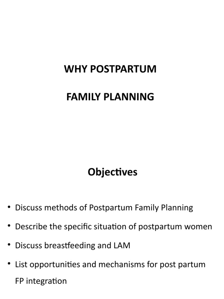Why Postpartum Family Planning | PDF | Childbirth | Postpartum Period