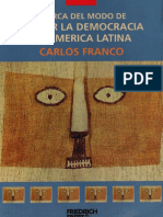 Acerca Del Modo de Pensar La Democracia en America Latina Carlos Fuentes