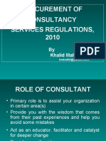 Procurement of Consultancy Services Regulations, 2010: by Khalid Mahmood Lodhi