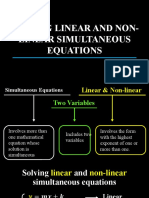 Solving Linear and Non-Linear Simultaneous Equations