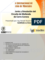 Modelamiento y Simulación Del Circuito de Molienda en Cerro Corona - Ronald Tessén Minera Cerro Corona (Gold Fields-Peru)