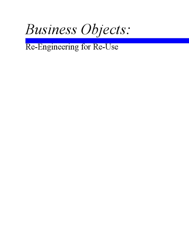 Business Objects | PDF | Object (Computer Science) | Class (Computer ...