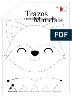 Trazos Mándala: Con Colores Repisa La Silueta Del Zorrito Realiza La Mándala Dándole Color A Cada Animal