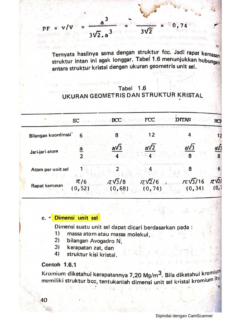 Dimensi Unit Sel | PDF