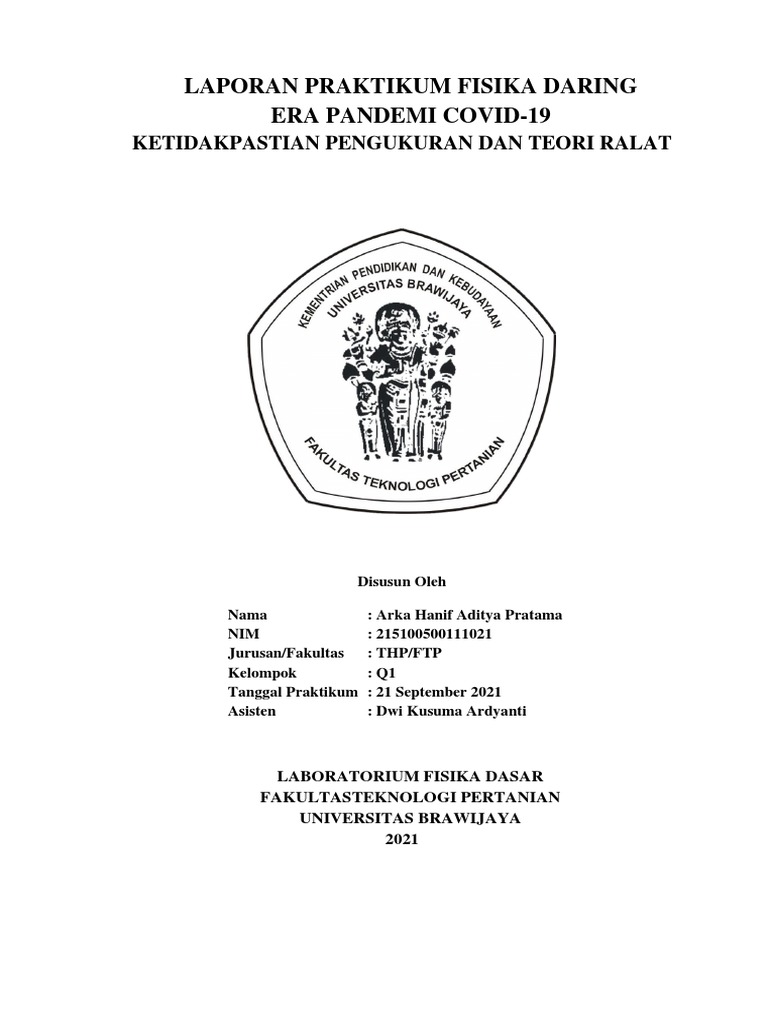 Ketidakpastian Pengukuran Dan Teori Ralat - Arka Hanif Ap - Q1 - Q | PDF