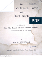 The Young Violinist S Tutor and Duet Book by W C Honeyman