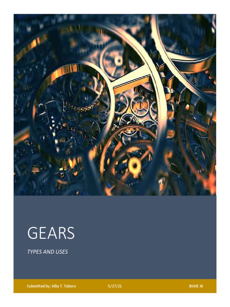GEARS Types and Uses PDF Gear Transmission (Mechanics)