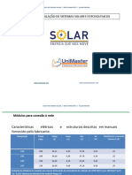 Instalação de sistemas solares fotovoltaicos