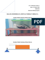 MekTur1 - UTS115 - A4 - Balok Sederhana Beban Merata Hitungan