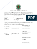 Berita Acara Verifikasi Kurikulum 2021