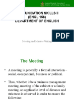 ENGL 158 - Meeting and Minutes Writing